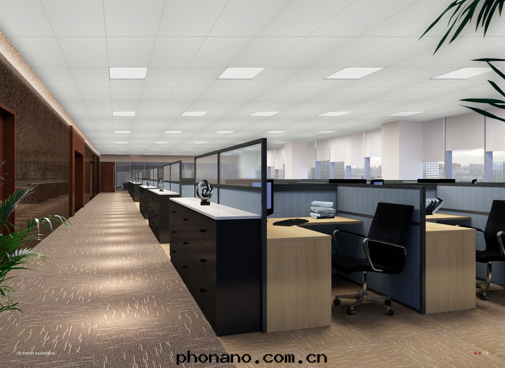 鋁(lǚ)蜂窩闆安(ān)裝(zhuāng)效果(guǒ)图(tú)